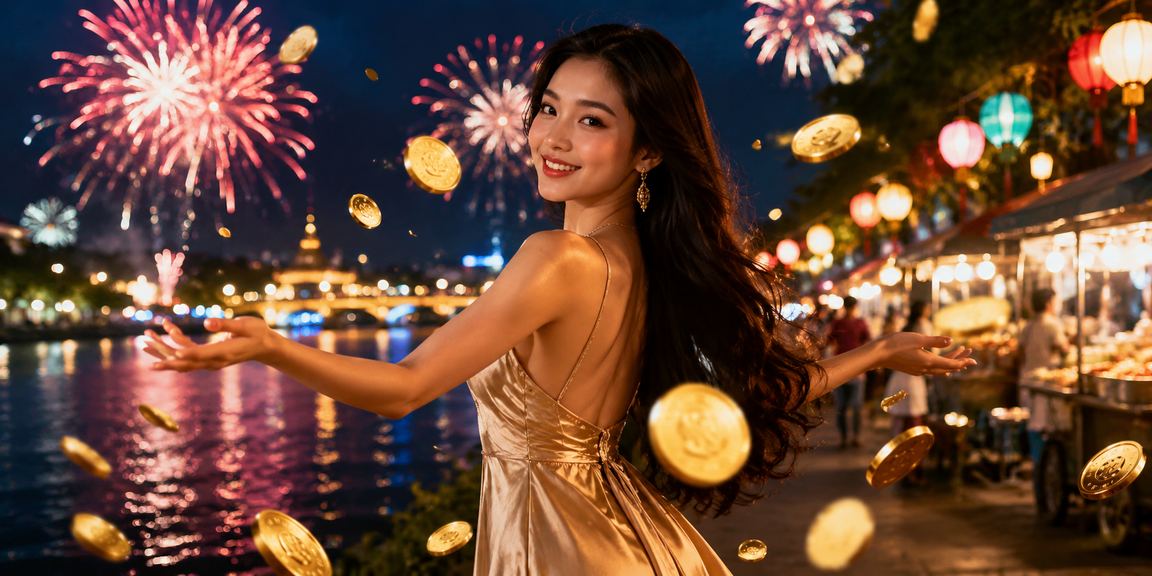 Cảnh sòng bạc và trung tâm giải trí tại một thành phố lớn ở Việt Nam buổi đêm